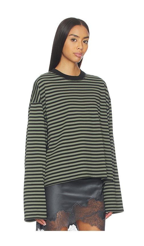 Bloom Long Sleeve Top in Sage,Black. - size L (also in M, S, XL, XS) - LIONESS - Modalova
