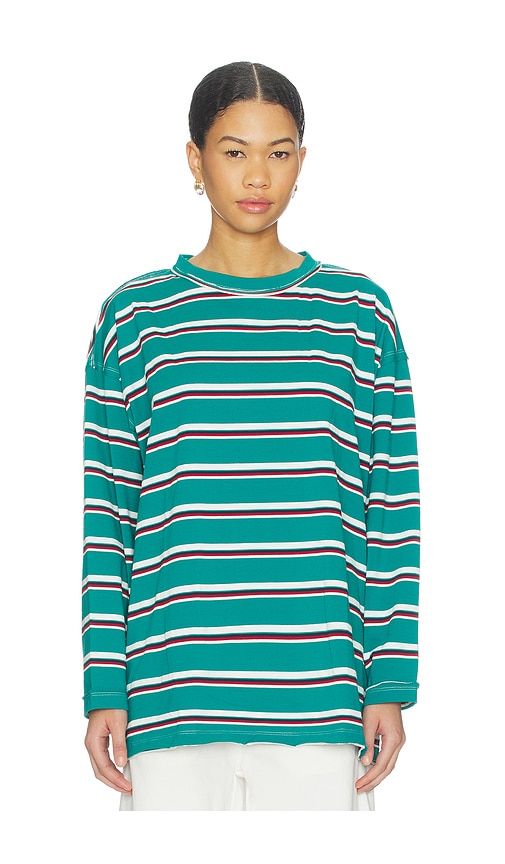 Horizon Long Sleeve Top in Teal,White. - size L (also in M, S, XL, XS, XXL) - LIONESS - Modalova