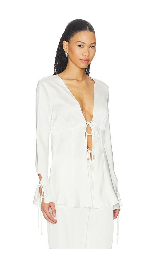 Veil Long Sleeve Top in White. - size L (also in M, S, XL, XS, XXL, XXS) - LIONESS - Modalova