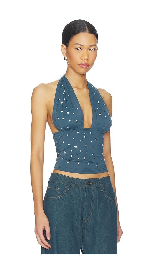 Safari Halter Top in Blue. - size L (also in M, S, XL, XS, XXS) - LIONESS - Modalova