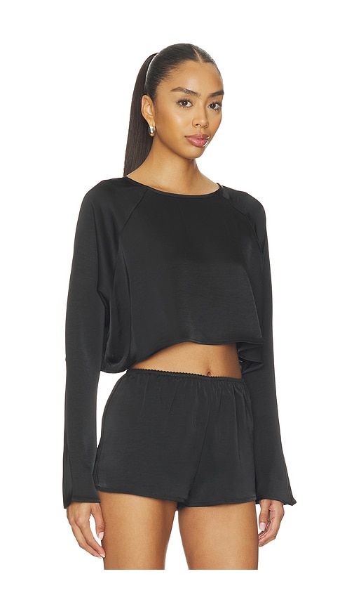 Gloss Long Sleeve Top in Black. - size M (also in XL, XS) - LIONESS - Modalova