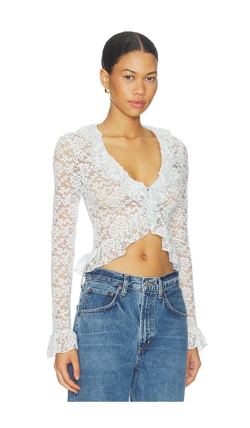 Long Nights Long Sleeve Top in Baby Blue. - size M (also in S, XS) - LIONESS - Modalova