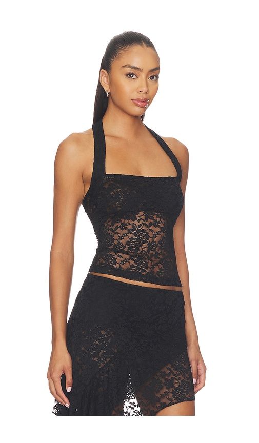 Palisades Halter Top in Black. - size L (also in M, S, XS) - LIONESS - Modalova