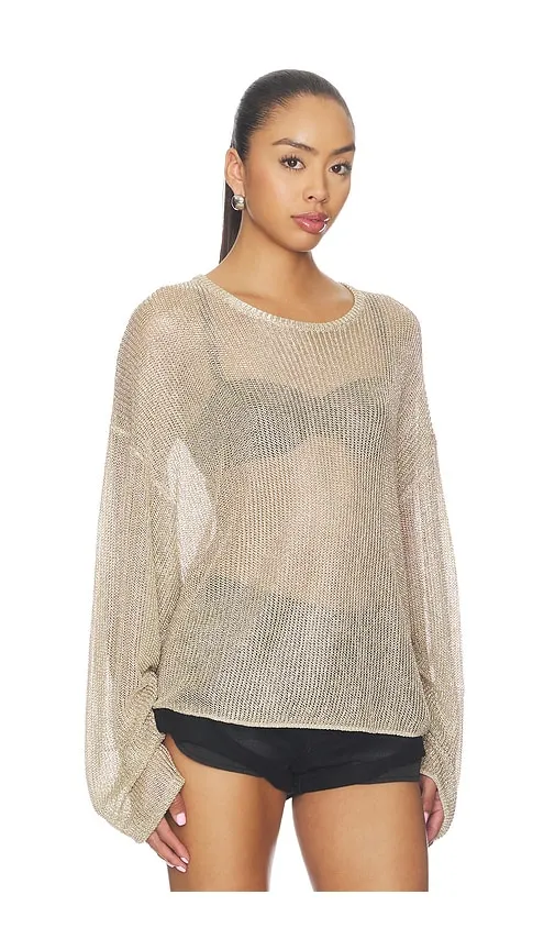 Bloom Long Sleeve Top in Metallic . - size L (also in M, S, XS, XXS) - LIONESS - Modalova