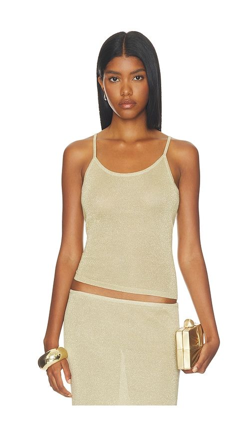 Dolce Tank Top in Metallic Neutral. - size L (also in M, S, XL, XS, XXL, XXS) - LIONESS - Modalova