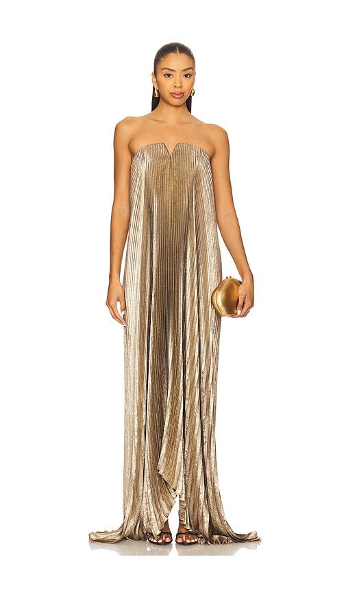 Black Tie Gown in Metallic Gold. - size 14/XL (also in 6/XS, 8/S) - L'IDEE - Modalova