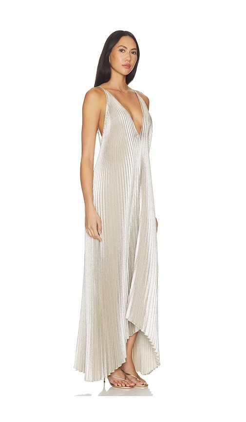 The Muse Gown in Metallic Silver. - size 10/M (also in 12/L, 6/XS, 8/S) - L'IDEE - Modalova