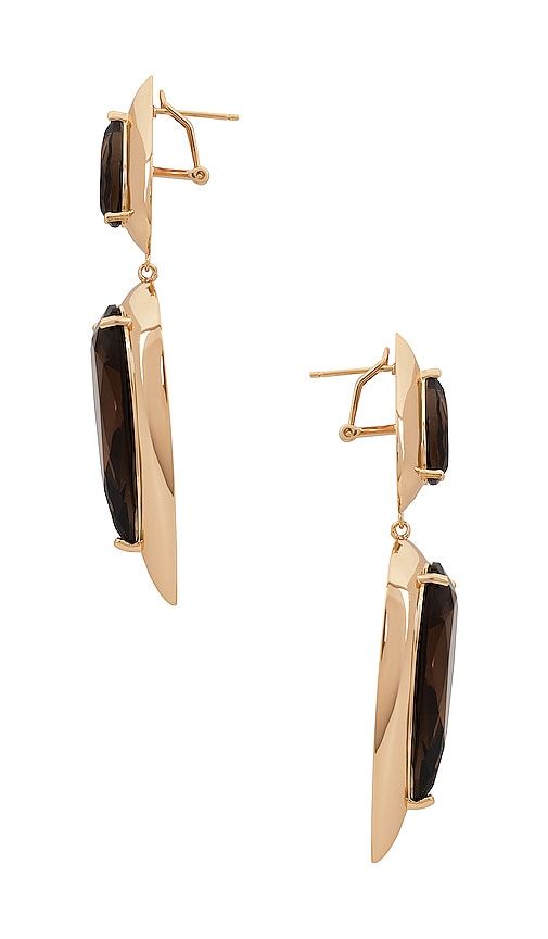 Imara Smoke Quartz Earrings in Metallic - Lili Claspe - Modalova