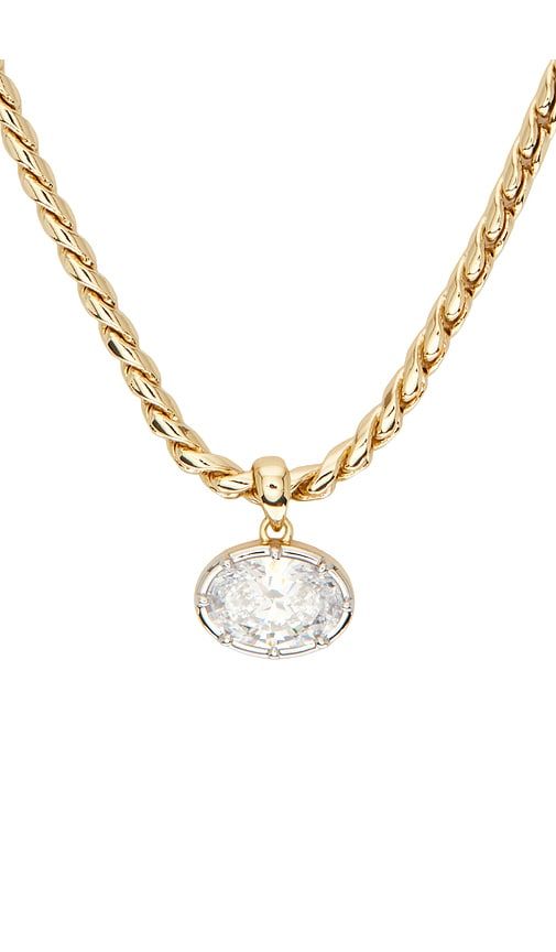 Medium Bruna Oval Necklace in Metallic Silver - Lili Claspe - Modalova