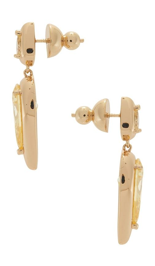 Small Yellow Imara Earrings in Metallic - Lili Claspe - Modalova
