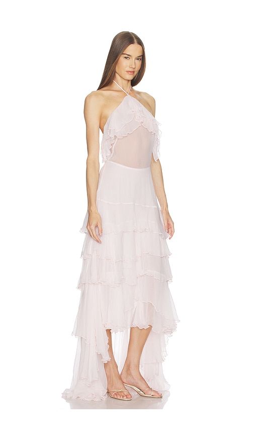 Alejandra Ruffle Gown in Pink. - size L (also in M, S, XS, XXS) - LOBA - Modalova