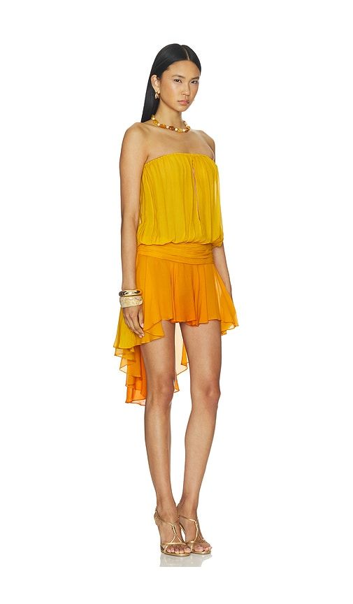 Arielle Ombre Mini Dress in Orange. - size S (also in XL) - LOBA - Modalova