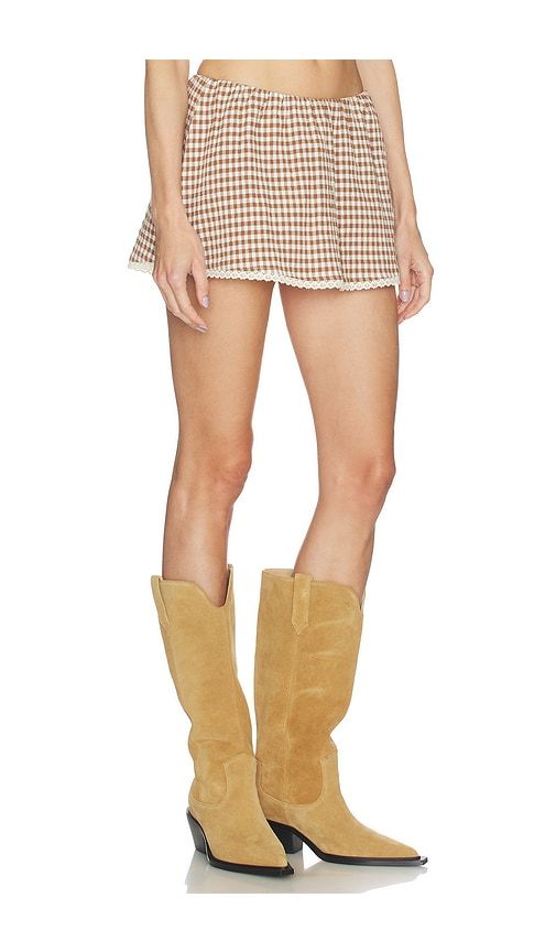 Ann Gingham Mini Skort in ,. - size L (also in M, XL) - LOBA - Modalova