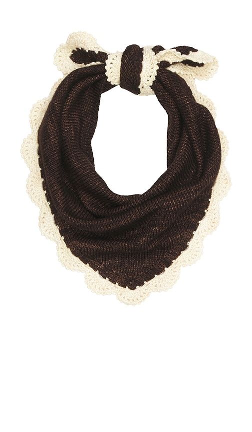 Knit With Cream Scallop Edge Scarf in - Loeffler Randall - Modalova