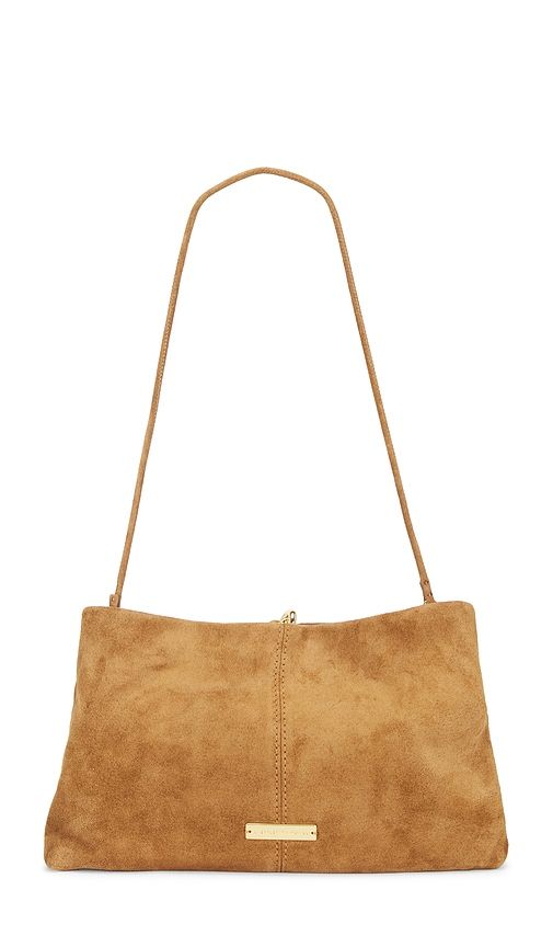 Split Suede With Gold Hardware Clutch in Brown - Loeffler Randall - Modalova