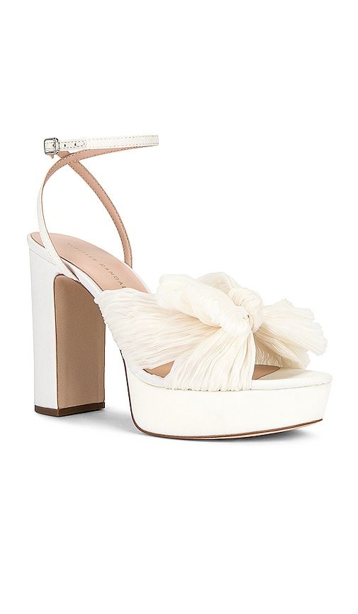 Natalia Pleated Knot Platform in White. - size 10 (also in 5, 7, 8, 8.5, 9, 9.5) - Loeffler Randall - Modalova
