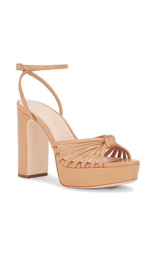 Rivka Leather Knot Platform Sandal in Tan. - size 10 (also in 8.5, 9.5) - Loeffler Randall - Modalova