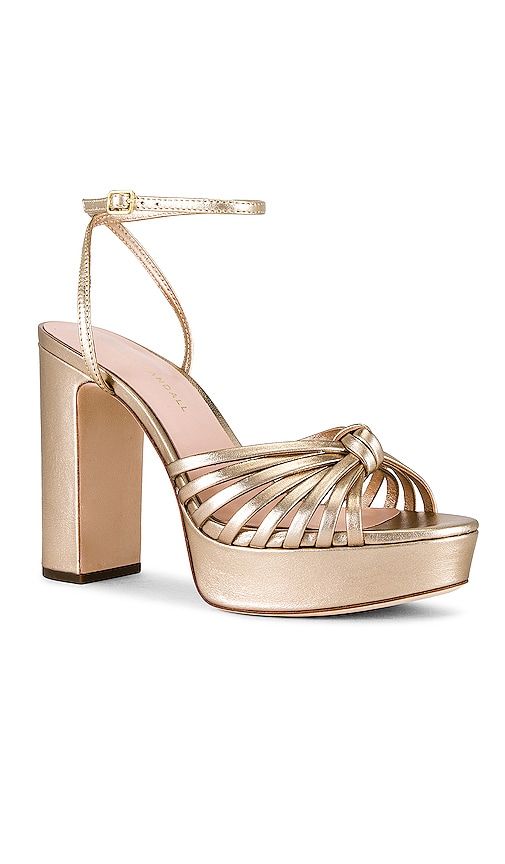 Rivka Platform Sandal in Metallic Gold. - size 10 (also in 6, 6.5, 7, 7.5, 8, 8.5, 9, 9.5) - Loeffler Randall - Modalova