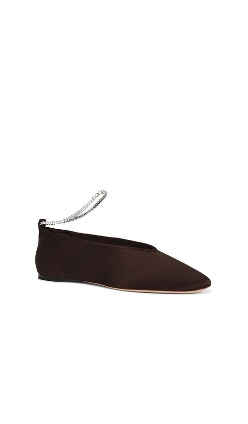Emery Crystal Ballet Flat in Brown. - size 8 (also in 8.5) - Loeffler Randall - Modalova