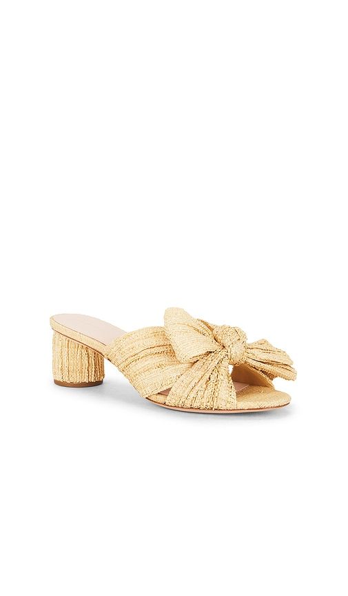 Emilia Pleated Knot Mule in Beige. - size 10 (also in 6, 7, 7.5, 8, 8.5, 9) - Loeffler Randall - Modalova