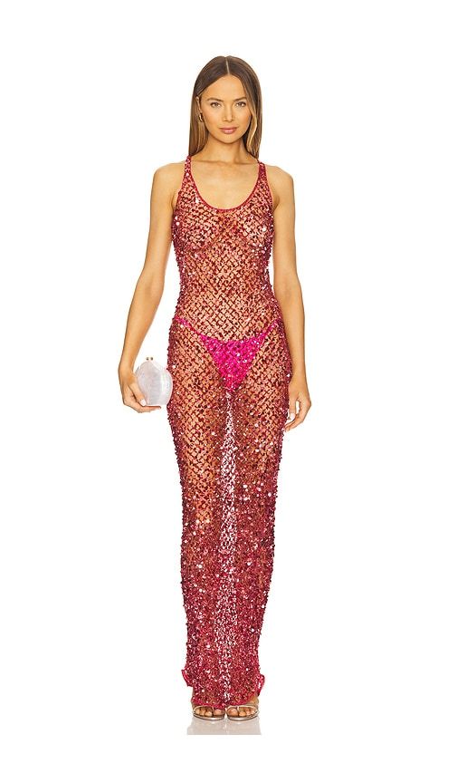 Sequin Tank Gown in Pink. - size 0 (also in 2, 4, 6) - Lapointe - Modalova