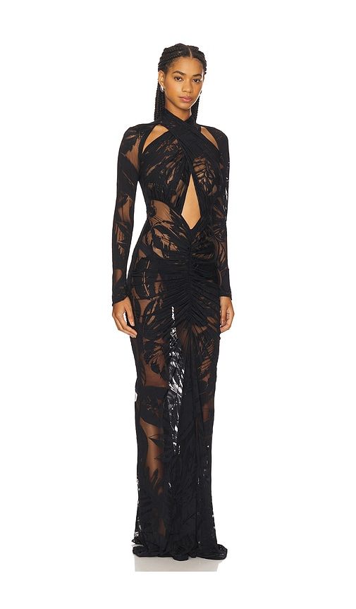 Burnout Jersey Halter Ruched Gown in . - size 0 (also in 4) - LaPointe - Modalova