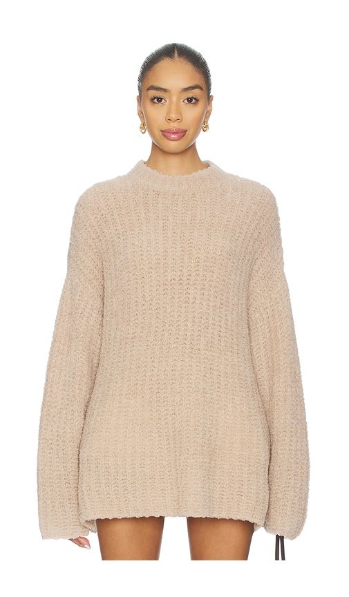Oversized Crew Neck Sweater in Beige. - size M/L (also in XS/S) - LaPointe - Modalova
