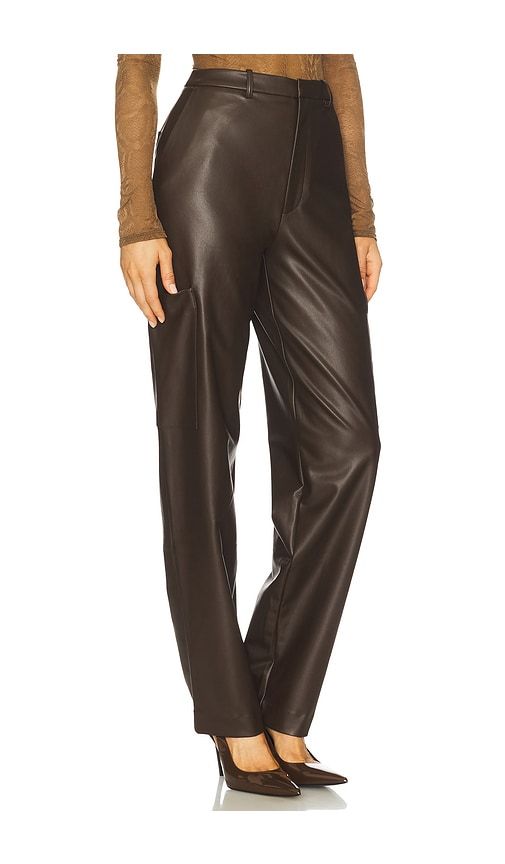 Stretch Faux Leather Tapered Pant in Dark . - size 2 (also in 4) - LaPointe - Modalova