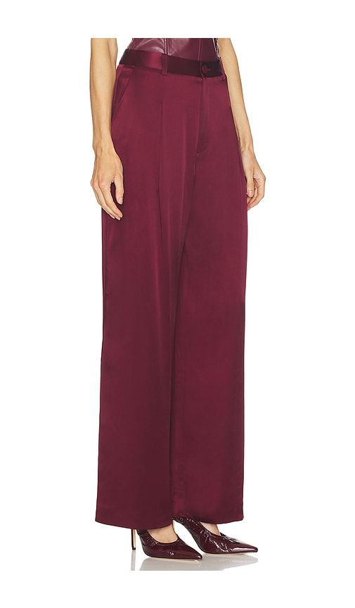 Satin Pleated Wide Leg in Red. - size 0 (also in 4) - LaPointe - Modalova
