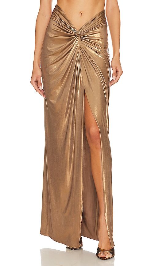 Twist Sarong Skirt in Metallic Gold. - size 2 (also in 4, 6) - Lapointe - Modalova