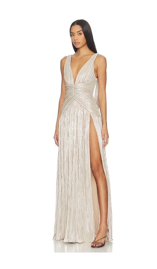 Nikoletta Gown in Metallic Neutral. - size L (also in M, S) - Lovers and Friends - Modalova