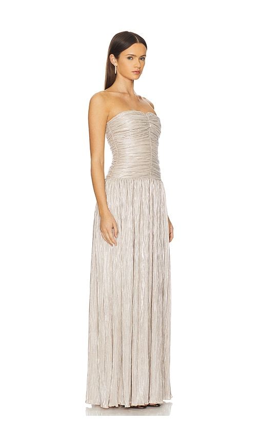 Elia Gown in Metallic Gold. - size M (also in XS) - Lovers and Friends - Modalova