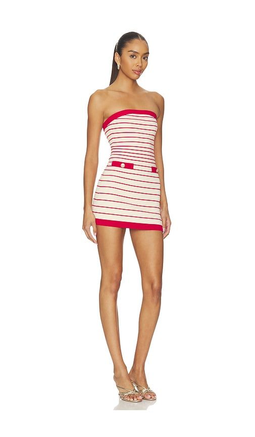 Maeve Strapless Stripe Mini Dress in Red. - size L (also in M, XL) - Lovers and Friends - Modalova