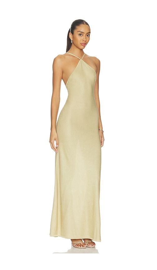 Tatyana Halter Sequin Maxi Dress in Beige. - size L (also in M, S, XL) - Lovers and Friends - Modalova