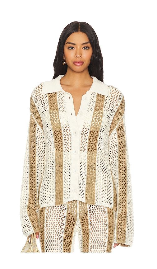 Kerim Stripe Top in Tan. - size M (also in S, XS) - Lovers and Friends - Modalova