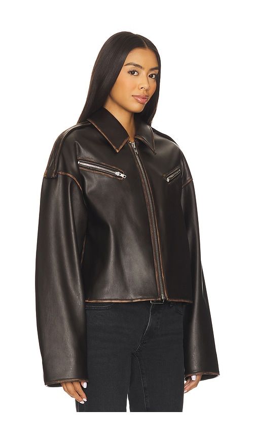 Esther Faux Leather Jacket in Brown. - size XL (also in XS) - Lovers and Friends - Modalova