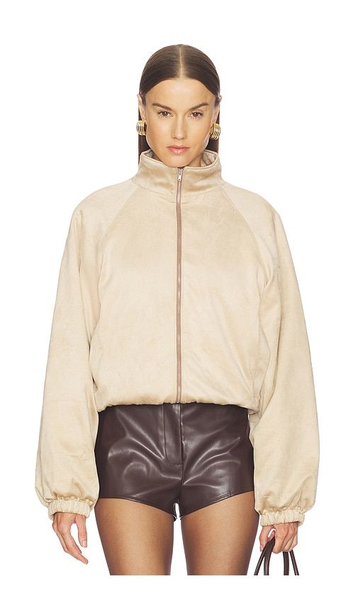 Cody Faux Suede Bomber in Tan. - size M (also in S, XL) - Lovers and Friends - Modalova