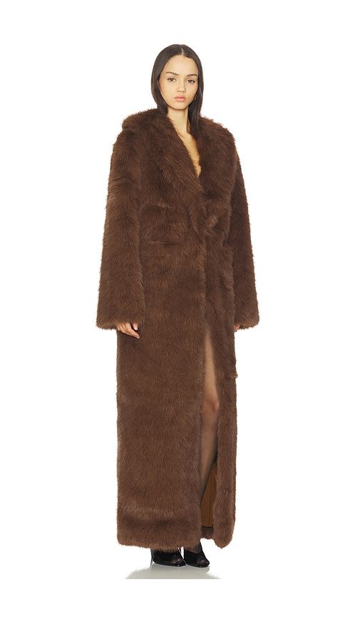 Vincent Faux Fur Coat in Brown. - size L (also in XXS) - Lovers and Friends - Modalova