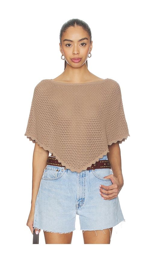 Ayla Pointelle Poncho in Beige. - size S (also in XS, XXS) - Lovers and Friends - Modalova