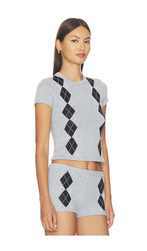 Gisselle Argyle Tee in Grey. - size L (also in M, S, XL, XS, XXS) - Lovers and Friends - Modalova