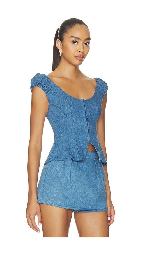 Mabel Denim Top in Blue. - size M (also in S, XXS) - Lovers and Friends - Modalova