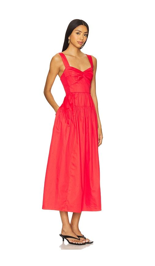 Solid Poplin Dress in Red. - size S (also in XL) - La Ligne - Modalova