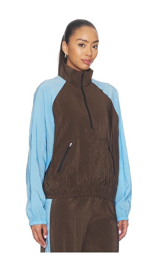 Half Zip Windbreaker in Brown. - size L (also in M, S, XL, XS, XXS) - La Ligne - Modalova