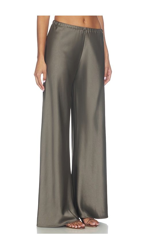 Satin Wide Leg Pant in . - size L (also in M, S) - La Ligne - Modalova
