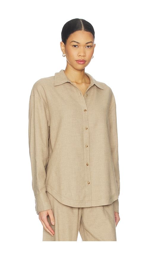 Oversized Flannel Shirt in Brown. - size L (also in M, S, XL) - La Ligne - Modalova