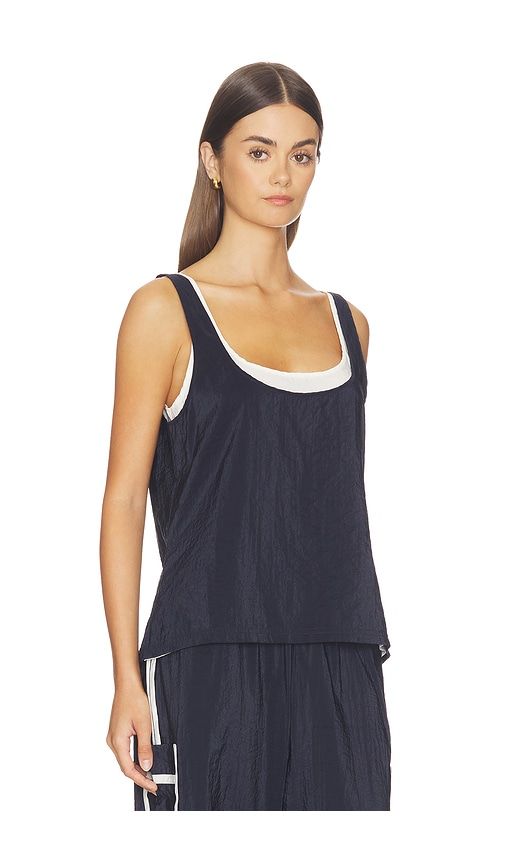 Double Layer Scoop Tank in ,White. - size S (also in XS) - La Ligne - Modalova