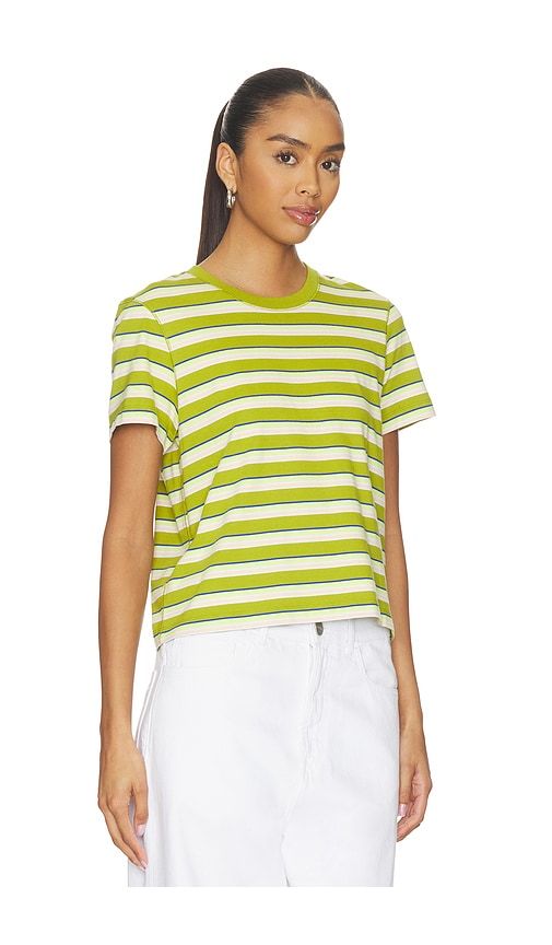 Stripe Molly Tee in Olive. - size L (also in S, XS) - La Ligne - Modalova