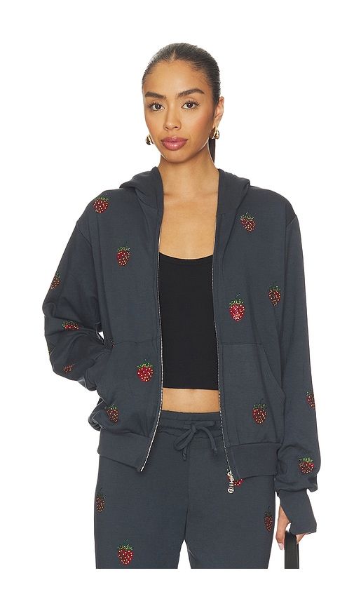 Hezly Zip Up Hoodie in Black. - size L (also in S) - Lauren Moshi - Modalova