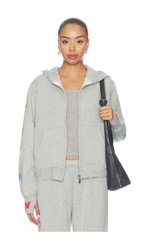 Leann Zip Up Hoodie in Grey. - size M (also in S, XL) - Lauren Moshi - Modalova