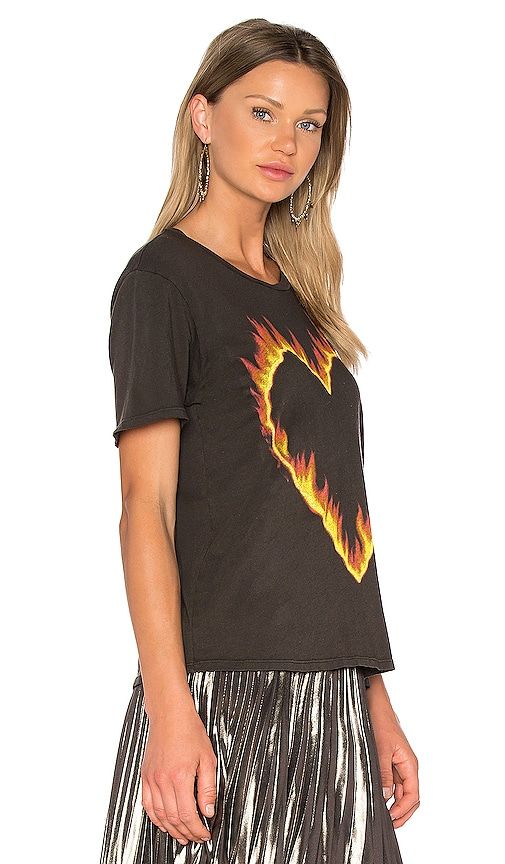 Croft Fire Heart Tee in Black. - size L (also in M, S, XS) - Lauren Moshi - Modalova